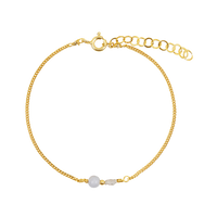 Elemental armband - Chalcedoon | Verguld en zilver